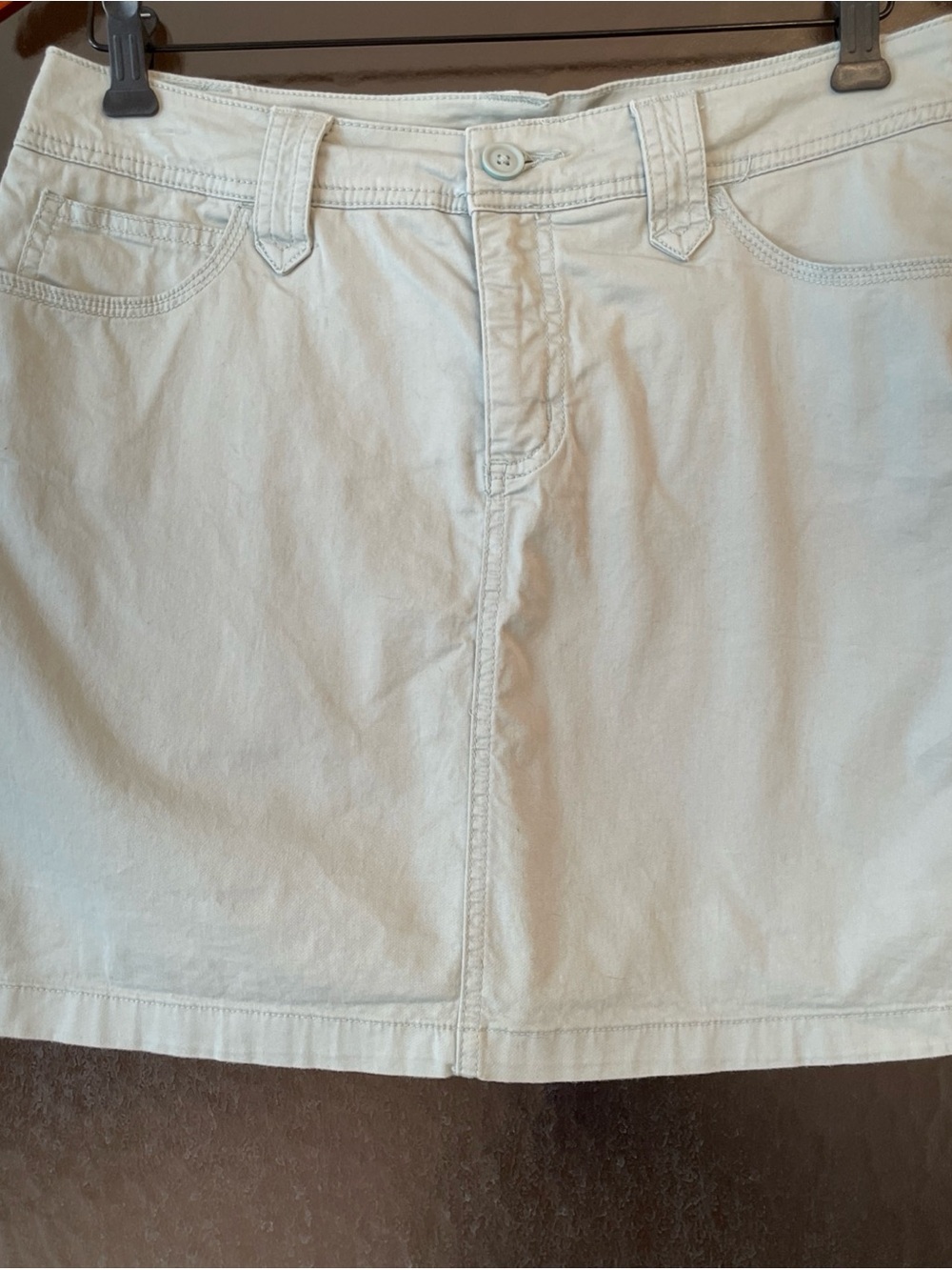 St. Johns Bay Women Light Blue Denim Skort Golf Tennis Casual Comfort Size 10